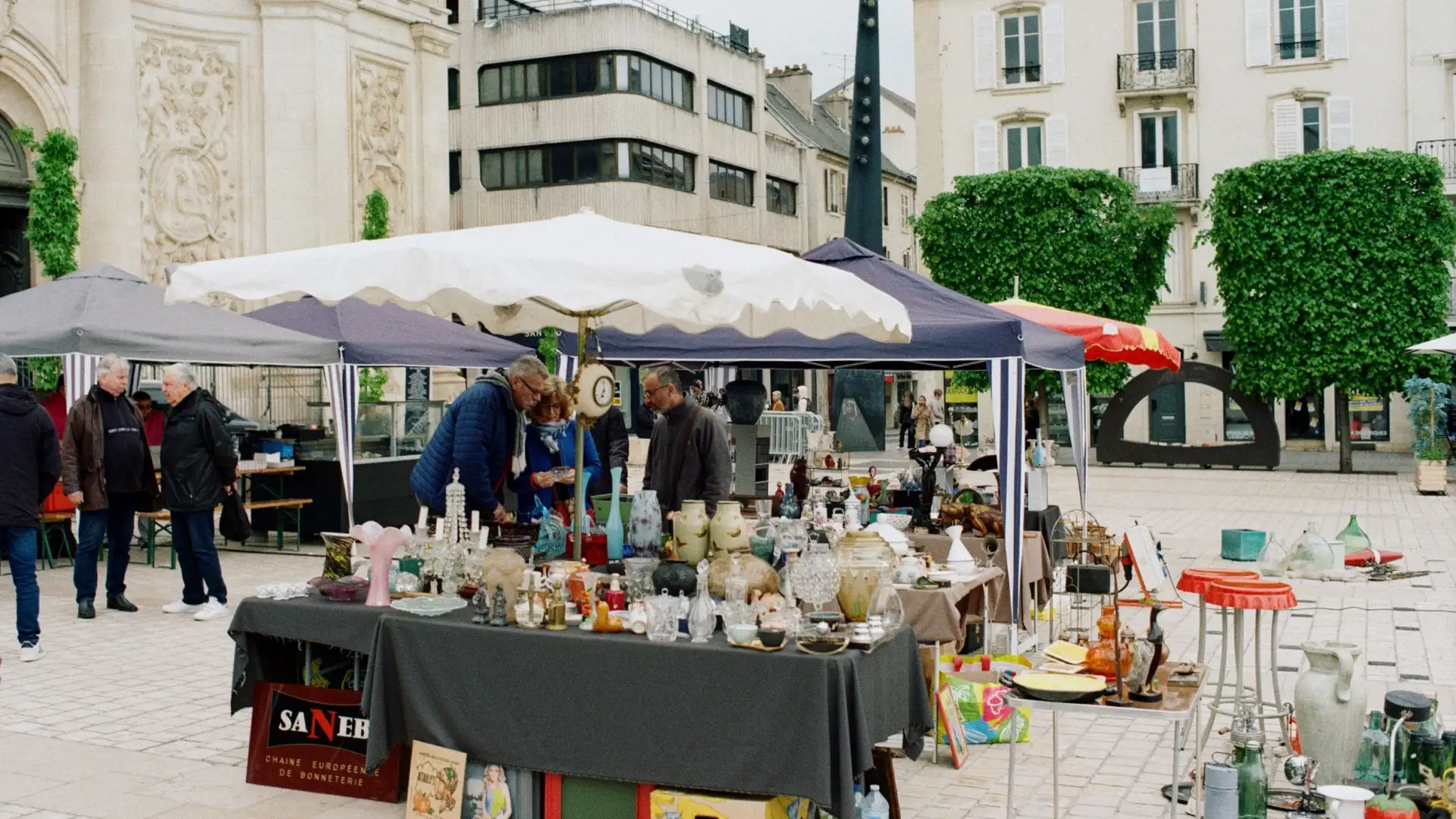 Marché de rue en France, illustration