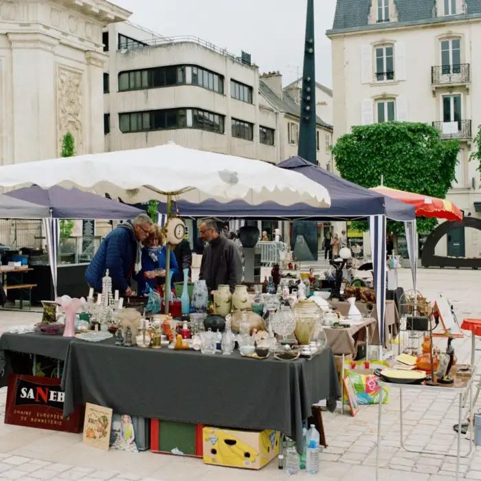 Marché de rue en France, illustration