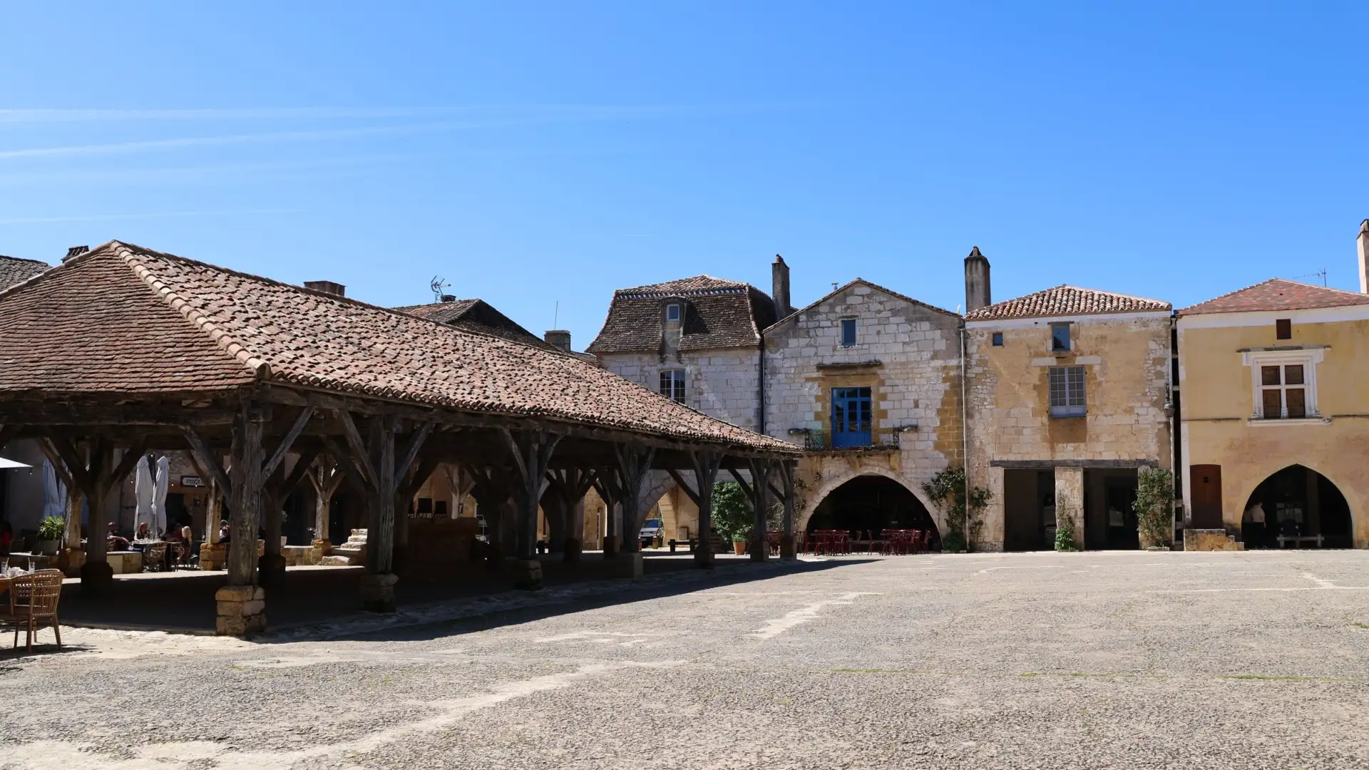 Marché de village en France, illustration